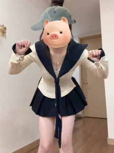 YUEZHONGWEI | School Style JK Uniform Skirt and Top Set