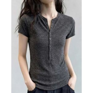 Relaxed V-Neck Short Sleeve T-Shirt