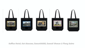 Uniquely Singapore Canvas Tote Bag - Seng Poh Road Tiong Bahru by local artist Joanna Wong.