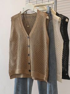 AIYITI | Áo Vest Len Thời Trang Đục Lỗ