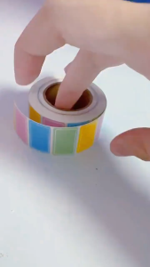 【500pcs/roll】 Waterproof Label Sticker Macaron Color Self Adhesive Name Tag School Office Stationery