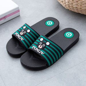 2025 New Womens Thick Heel Slippers Indoor Outdoor Summer Cartoon Home Bathroom Anti-Slip Beach Plastic Sandals Comfortable Flat Heel