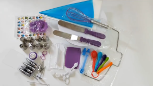 156PCS Ultimate Cake Decorating Set with TurntableStainless Steel Nozzle for DIY Cupcakes Baking Set
