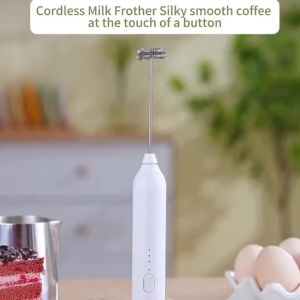 1PC Rechargeable Egg Milk Foam Electric Blender Handheld Foam Stick Coffee Drink Blender Cappuccino Mini Foam