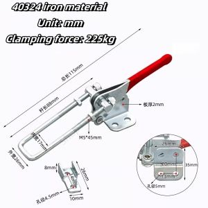 90 Degree Quick Release Clamp Iron Adjustable Metal Anti-Slip Toggle Latch Catch Clasp for Woodworking Press Clamps