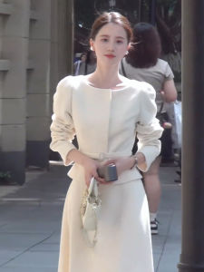 SINANI | Ladylike Rich Heiress Style Little Womens Fashion Set Long Dress