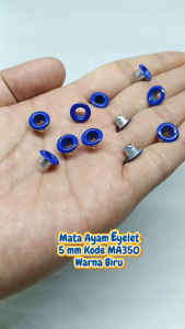 Mata Ayam Eyelet Mata Itik Diameter Lubang 5 mm Warna Biru Harga Per Pack isi 100 Pcs