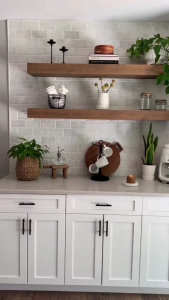 2 layer floating shelves made from solid wood thick wooden shelves with invisible metal support Solid Wood Floating Shelves Premium Wooden Wall Shelves Solid Wood Floating Shelf Set Floating Wooden Shelves with Hidden Brackets Wall Mounted Solid Woo