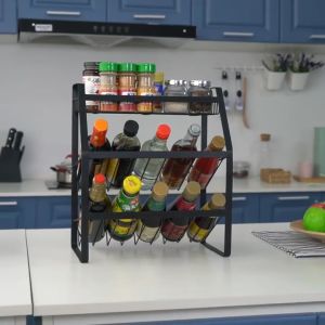 [OKLIFE. SG]Kitchenware Holder Table Top Organizer Kitchen Condiment Rack  Spice Rack Seasoning Rack