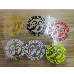 Racing Decals โลโก้ Moon สติกเกอร์สะท้อนแสงมอเตอร์ตกแต่ง Pegatinas แล็ปท็อปสติ๊กเกอร์กันน้ําสําหรับรถมอเตอร์ Helmat