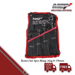 MST Kunci Set Ring-ring 8-24mm Ring-ring Wrench Set 5pcs Konci Ring Pas Set