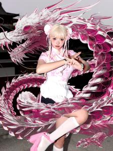 New Chinese Style Cheongsam Dress Halloween Christmas Cosplay Uniform Soft Girl Maid Skirt Short Cheongsam Daily Wear