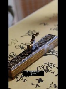 Sandalwood Incense Stick Holder Vinage Incense Burner Agarwood Incense Sticks Wormwood 线香炉 送防火棉 熏香炉 卧香盒 檀香 沉香 艾草 家居熏香