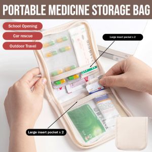 [Travel Essential] Portable Medicine Storage Bag Mini Organizer Bag Medical Supplies Organizer Bag Household Outdoor Travel Equipment