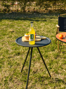 Outdoor Portable Foldable Table Triangle Support Small round Table Ultralight Camping Table and Chair Adjustable round Table Simple Tea Table