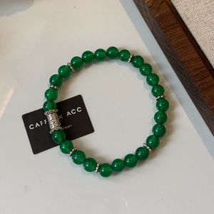 CAFFTI | New Chinese Style Light Luxury Green Agate Bracelet