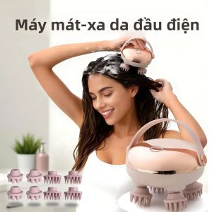 Máy Mát Xa Cầm Tay Có Thể Sạc Lại Máy Mát Xa Cầm Tay Không Thấm Nước Giảm Căng Thẳng Trên Da Đầu Dụng Cụ Mát Xa Cơ Thể Điện Chăm Sóc Tóc Công Cụ Thư Giãn