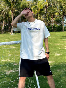 Áo Thun Cotton Nam Tay Ngắn Mùa Hè Dáng Rộng in Chữ Cổ Tròn Thoáng Khí Thoải Mái Thời Trang Thường Ngày