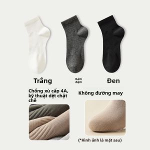 MiiOW | Tất ngắn thoáng khí cho nam MiiOW Cat Man Pure Color Floor Tất chống mùi mồ hôi thấm hút chống mài mòn không có xương Tất đến giữa bắp chân