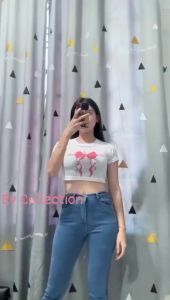 RAMAH FASHION - Crop Top Wanita Brunt Ribbon RIB Terbaru LD 88