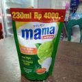 Mama lemon 230ml / Mama lemon 4000-MAMA lemon SABUN CUCI PIRING 4000-MAMA LEMON JERUK NIPIS 4000 / SABUN CUCI PIRING / 230ML-Mama Lemon Sabun Cuci Piring Refill 230ml. 