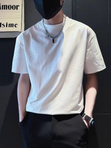 PAZHAOLANG | Extra Large Starry Sky Glitter Short Sleeve T-Shirt Cotton