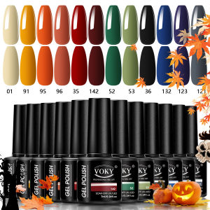 12 bottles of gel nail polish with salon-quality colors for autumn and winter seasons suitable for household use/gifts