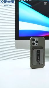 Ví Da Đựng Thẻ Nam Châm Hút Từ Tính X-Level Magetic Wallet Giá Đỡ Điện Thoại Gập Gọn Gắn Lưng Smart Phone