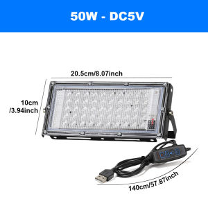 365nm LED UV Lamp Ultraviolet Light Flood 50/100/150W USB Plug DC5V Outdoor Floodlight LED Spotlights Waterproof Party Lighting