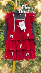 ชุดคริสต์มาสเด็ก เซ็ต 2 ชิ้น ผ้าสวยๆ ชุดเด็กสายแฟ น้ำหนัก10-40กิโล รหัสB-CM2