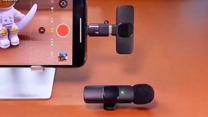 K60 Wireless Lavalier Microphone Mini Audio Video Recording Mic For iPhone Android Laptop Live Gaming Mobile Phone Microphone
