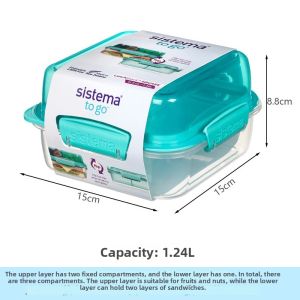 Sistema | Microwave Safe Double Layer Sandwich Box