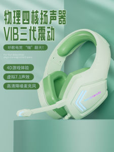 SunPanda X6S Wired Gaming Headset with Mic for Gaming Computers Notebooks 7.1 Vibration Noise Reduction Headwear Earphones