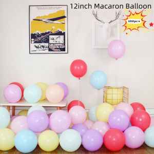 ✨SG Ready Stock✨High quality 100pcs green pastel latex balloon 12 inch assorted macaron balloon