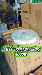 Đèn năng lượng mặt trời 800W ốp trần cao cấp Mifidi Siêu sáng trên 12h Đường kính 42cm tấm pin Mono siêu to BH tận nhà đến 2 năm