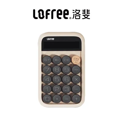 Lofree Retro Mechanical Axis Button round Dot Lipstick Color Accounting Financial Calculator Portable Office Business Gifts