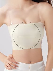 Miiow |  Invisible Strapless Seamless Bra Womens Small Chest Gather Anti-Slip Beautiful Back Wrap Chest Tube Top Bra MiiOW Cat Person