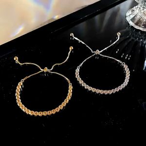 Korean Crystal Bracelet Light Luxury Zircon Bracelet Female Simplicity Adjustable Hand Jewelry