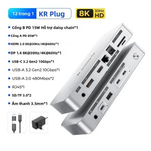 ORICO Thunderbolt 4 Docking Station Type C Sang HDMI Adapter 8K 30Hz USB 3.2 Gen2 Hub Splitter Cho MacBook Mac Windows
