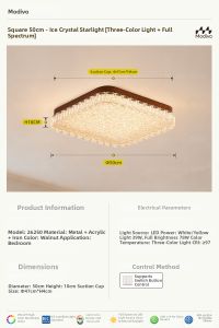 FANCY LAMP CLUB | Modern Luxury Wood Grain Full Spectrum Eye-protective Ceiling Light