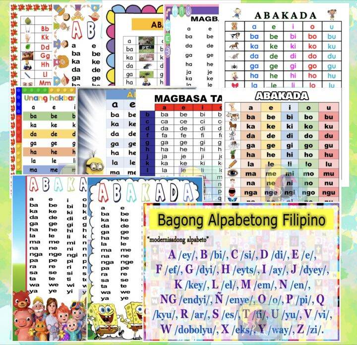 Abakada Learning chart Laminated waterproof - Space saver | Lazada PH