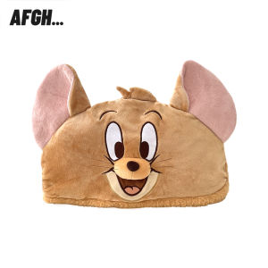 Classic TomAndJerry CatAndMouse Hooded Air Conditioning Blanket Pillow Office Dual Purpose Storage Bag Included Plush Toy