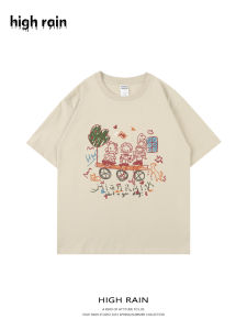 เสื้อยืดคู่รักผ้าฝ้าย ทรงหลวม แขนสั้น ทรงพอดีตัว สำหรับฤดูร้อน 2025 สำหรับผู้ชายและผู้หญิง คอกลม เสื้อยืดคู่รัก