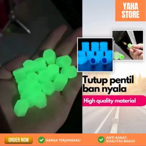 Tutup Pentil Ban Mobil Motor Sepeda Glow In The Dark Luminous American Scharder Valve - Yaha Store