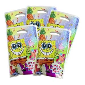 Potdemiel | Cartoon Sponge&bob Gift Bags Goody Bag Candy Bag Birthday Party Favors Supplies Christmas Party Decorations Baby Shower Decora