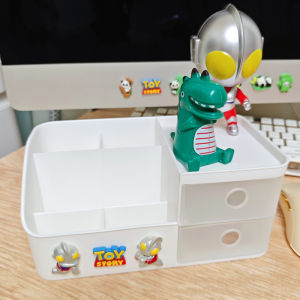 กล่องเก็บของสำหรับจัดระเบียบบนโต๊ะทำงาน กล่องเก็บของ 5 ช่อง กล่องเก็บของน่ารักสำหรับนักเรียนประถมศึกษา กล่องเก็บของ 4 ช่อง กล่องเก็บของสำหรับหอพักนักศึกษา