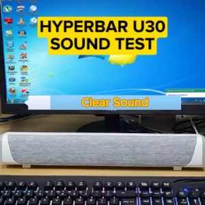 Vinnfier VF Hyperbar U30 BT USB Powered Soundbar with Led Light Bluetooth Aux Line In For Gaming Computer Speaker