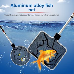 MONLEYTA | Aluminum Alloy Fishing Net Handheld Extendable Aquarium Goldfish Sucker Net Long Handle Reaching Tool For Fish Lovers