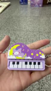 1Pc Mini Desktop Piano Keychain Cute Music Game Machine Colorful Bag Pendant Educational Toy Easter Festival Gift