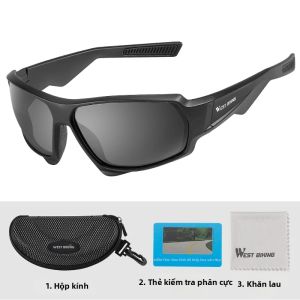 West Biking | WEST BIKING Kính Đi Xe Đạp Phân Cực UV400 Kính Râm Chống Tia Cực Tím HD Để Chạy Câu Cá Lái Xe Đạp Đường Trường MTB Thiết Bị Thể Thao Ngoài Trời